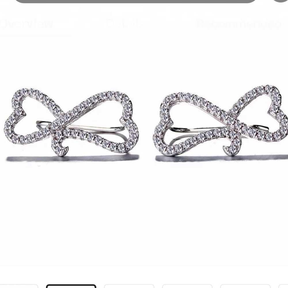 Double Hearts Ear Climber